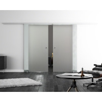 SoftClose Levidor ProfiSlide Schiebetür 2 x 400 x 2050 mm in vollflächig satiniert (V)