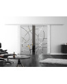 SoftClose Levidor ProfiSlide Schiebetür 2 x 400 x 2050 mm in Ellipsen-Design (EF)