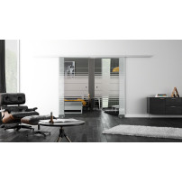 SoftClose Levidor ProfiSlide Schiebetür 2 x 400 x 2050 mm in Horizont-Design (H)