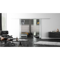 SoftClose Levidor ProfiSlide Schiebetür 2 x 400 x 2050 mm in Horizont-Design (H)