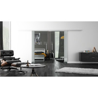 SoftClose Levidor ProfiSlide Schiebetür 2 x 400 x 2050 mm in Klarglas-Design (K)